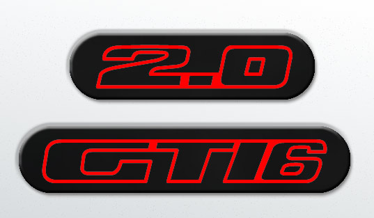 Peugeot 205 Pillar Badge Decals
