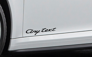 Porsche Cayman Door Script Decals
